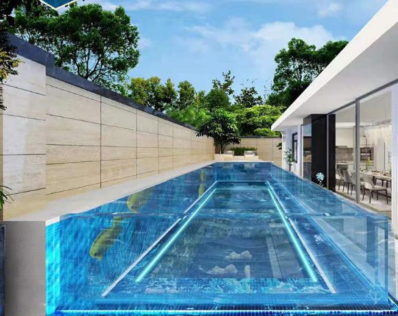 Produttore e installatore di pareti per piscine in acrilico trasparente Esperto nella costruzione di piscine in acrilico - Leyu
