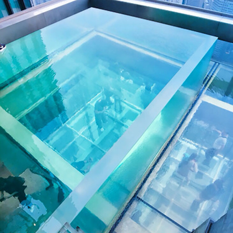 Ginawa-To-Order Acrylic Swimming Pool Windows, Floor Panel atbp.-Leyu Acrylic Factory