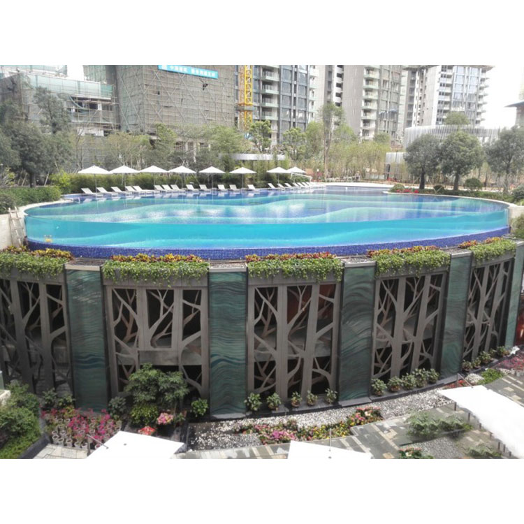 Malinaw na acrylic pool wall tagagawa at installer Bumili ng Infinity pool wall - Leyu