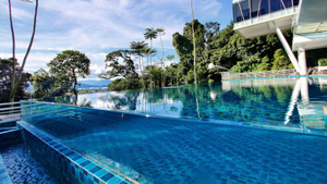 Panel akrilik bening untuk Kolam Renang Luar Ruangan Di Atas Tanah - leyu