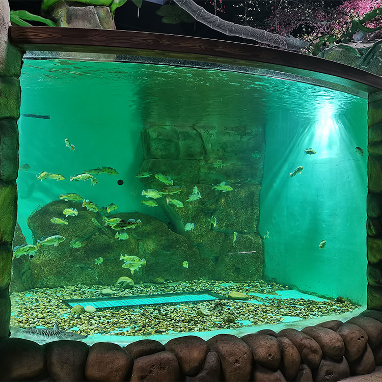 La ĉina fabriko specialiĝas pri kutimaj akrilaj fenestroj por oceanario .- leyu 