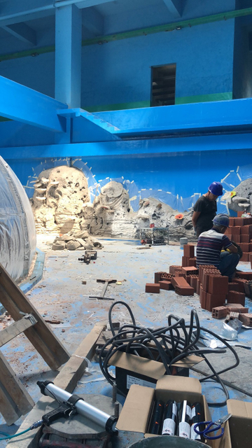 Akwarium silindri abadanlaşdyryş vitrinasy